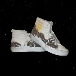 White Paisley Vans- Women’s Size 9